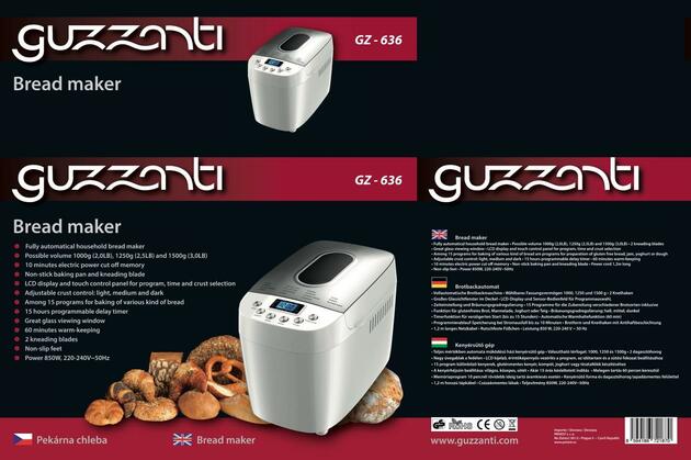 Pekárna chleba Guzzanti GZ 636