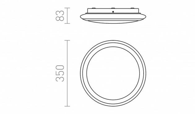 RENDL AREA 35 2D opálové sklo/chrom 230V GR10q 28W IP44 R10109