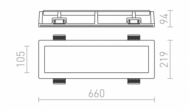 RENDL TRAFFIC FRAMELESS podélná sádrová 230V G5 2x14W R10268