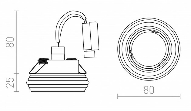 RENDL ZIK zápustná chrom 230V GU10 50W R10282