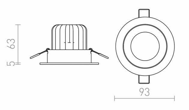RENDL MAYDAY CC zápustná česaný hliník 230V/700mA LED 9W 2700K R10318