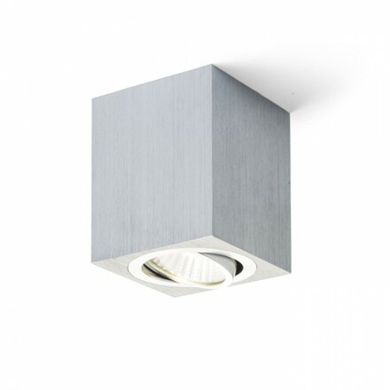 RENDL MAYO SQ stropní výklopná česaný hliník 230V/700mA LED 9W 36° 2700K R10325