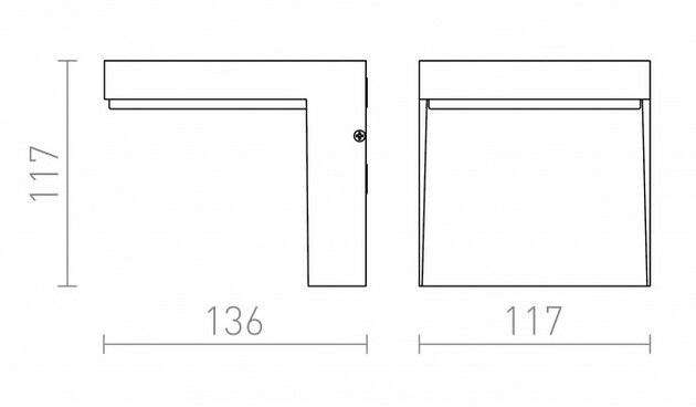 RENDL VECINO nástěnná stříbrnošedá 230V LED 5W IP54 3000K R10351