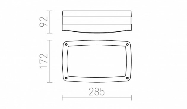 RENDL SONYA RC stříbrnošedá 230V E27 2x18W IP54 R10363