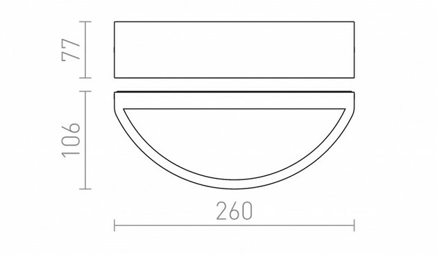 RENDL LESA nástěnná černá 230V E27 26W IP54 R10364
