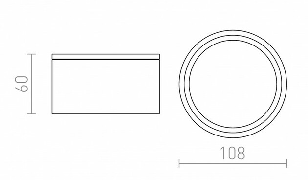 RENDL MERIDO stropní antracitová 230V GX53 11W IP44 R10430