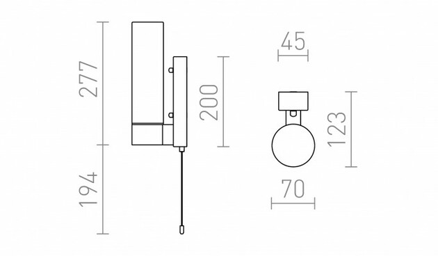 RENDL CACHA I chrom 230V E27 20W IP44 R10497