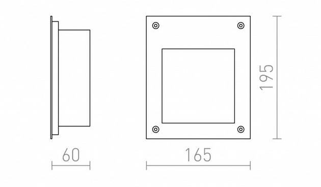 RENDL AKORD zápustná do stěny nerez 230V LED 3W IP65 3000K R10546