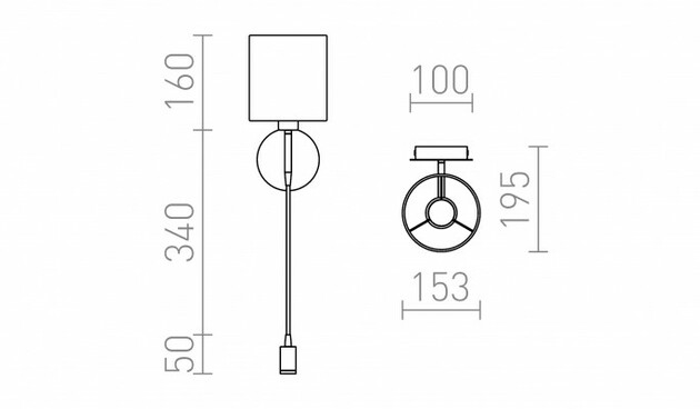 RENDL VERSA nástěnná se stínidlem bílá matný nikl 230V E27 LED 42+3W 40° 3000K R10580