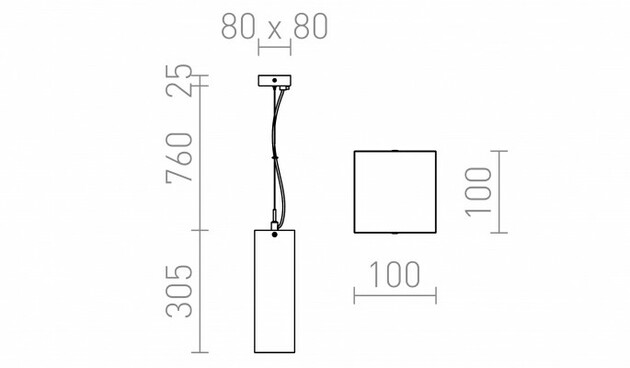 RENDL LUCIA 30X10 závěsná satinované sklo/chrom 230V E27 42W R10627