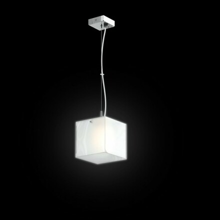 RENDL LUCIA 15x15 závěsná satinované sklo/chrom 230V G9 33W R10628