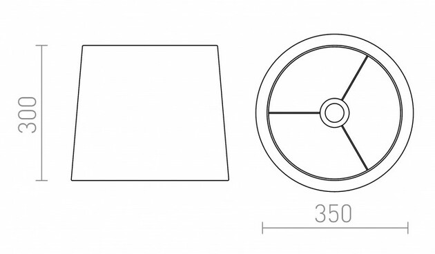 RENDL CONNY 35/30 stojanové stínidlo Polycotton černá/zlatá fólie max. 23W R11469