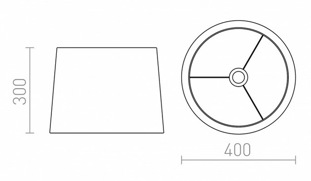 RENDL ASPRO 40/30 stínidlo Polycotton černá/měděná fólie max. 23W R11483