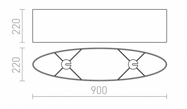 RENDL CASUAL 90/22 stínidlo Polycotton černá/měděná fólie max. 23W R11485
