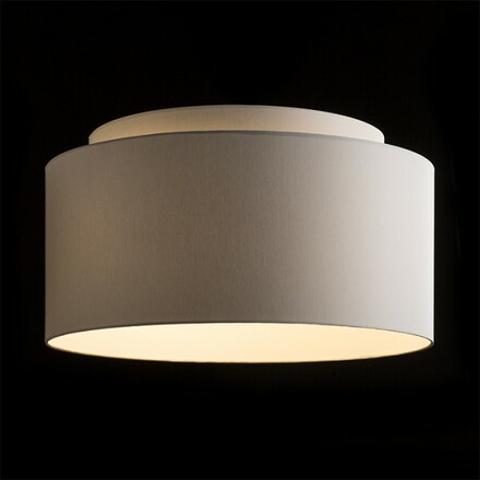 VÝPRODEJ VZORKU RENDL DOUBLE 55/30 stínidlo Chintz světle šedá/bílé PVC max. 23W R11554