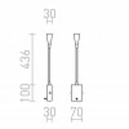 RENDL POINT nástěnná matný nikl 230V LED 3W 40° 3000K R11758