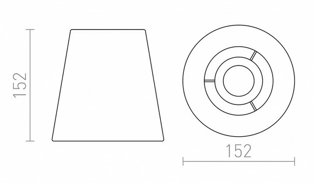 RENDL CONNY 15/15 stínidlo Polycotton bílá/bílé PVC max. 28W R11800