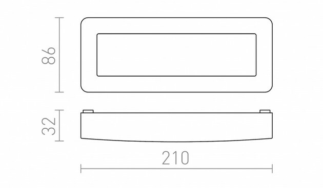 RENDL RENO SQ DR přisazená šedá 230V LED 5W IP65 3000K R11951