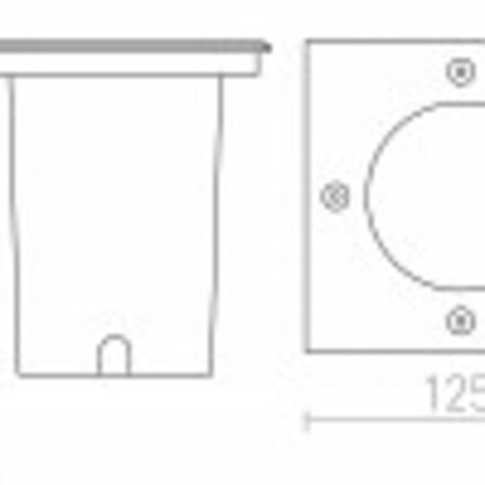 RENDL RIZZ SQ 125 nerez 230V LED 7W 41° IP67 3000K R11962