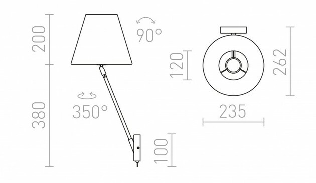 RENDL SILENCE nástěnná bílá chrom 230V E27 42W R11975