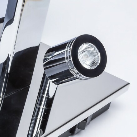 RENDL PLAZA nástěnná s LED bodovkou bílá chrom 230V E27 LED 42+3W 3000K R11982