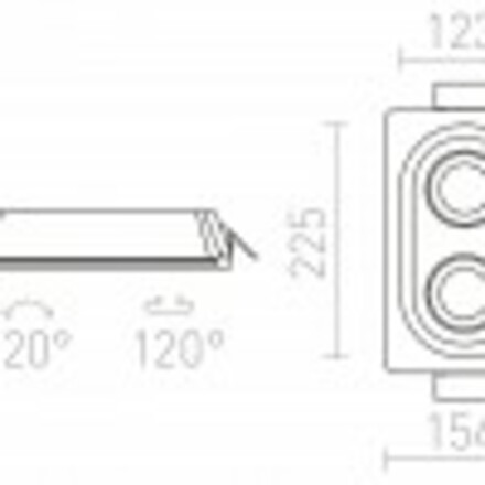 RENDL DINGO GU10 II náklopná sádrová 230V GU10 2x35W R12037