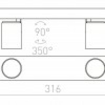 RENDL DUGME II bílá/antracitová 230V GU10 2x35W R12077