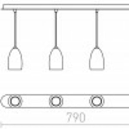 RENDL BABADES IV závěsná chrom 230V GU10 4x35W R12083