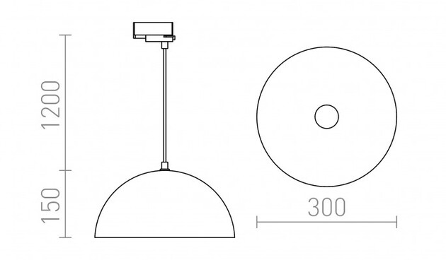 RENDL MONROE 30 pro tříokr. lištu matná černá/bílá 230V E27 42W R12101