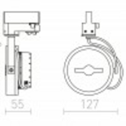 RENDL KELLY LED pro tříokr. lištu bílá 230V LED 12W 24° 3000K R12338