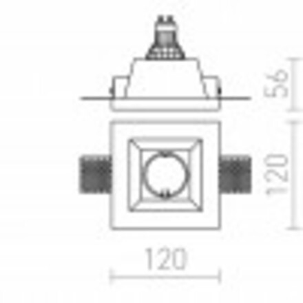 RENDL DAG SQ zápustná sádrová 230V GU10 35W R12355