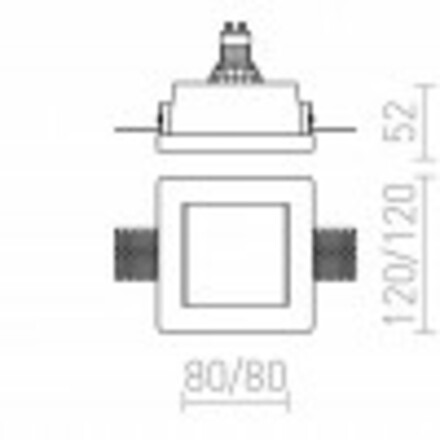 RENDL DAN SQ 80 zápustná sádrová 230V GU10 35W R12356