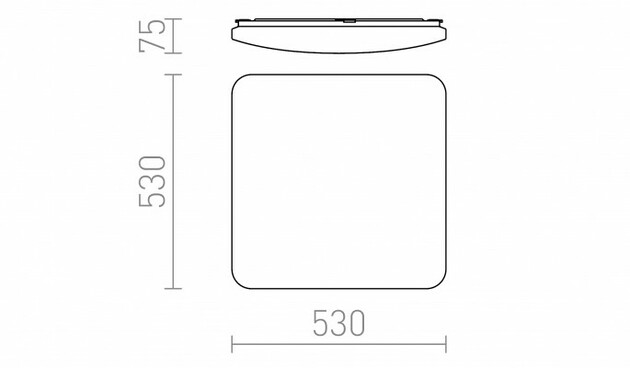 RENDL SEMPRE SQ 53 senzor stropní mléčný akryl 230V LED 56W 3000K R12442