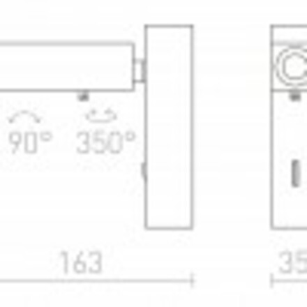 RENDL FADO I nástěnná černá 230V LED 3W 45° 3000K R12473