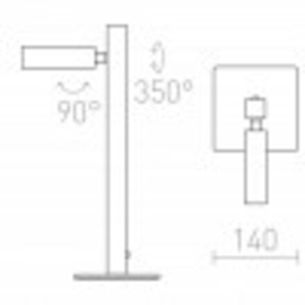 RENDL FADO stolní černá 230V LED 3W 45° 3000K R12474