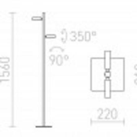 RENDL FADO stojanová černá 230V LED 2x3W 45° 3000K R12475