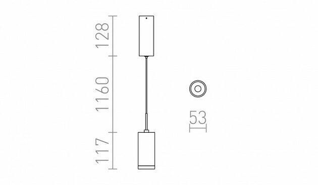 RENDL BOGARD závěsná matná černá 230V LED 5W 40° 3000K R12493