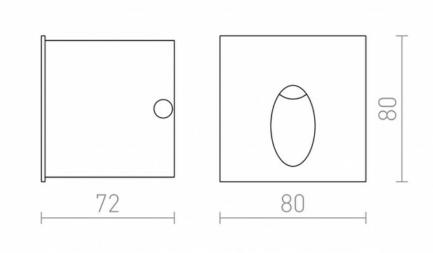 RENDL ELICA SQ zápustná česaný hliník 230V LED 3W IP54 3000K R12529
