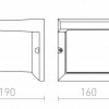 RENDL HIDE SQ nástěnná antracitová 230V E27 13W IP44 R12560