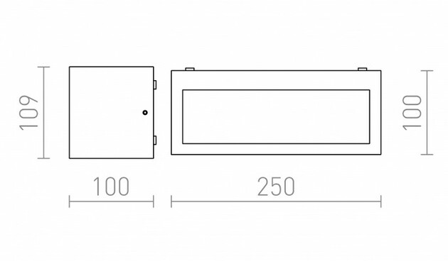 RENDL DURANT nástěnná antracitová 230V E27 18W IP54 R12569