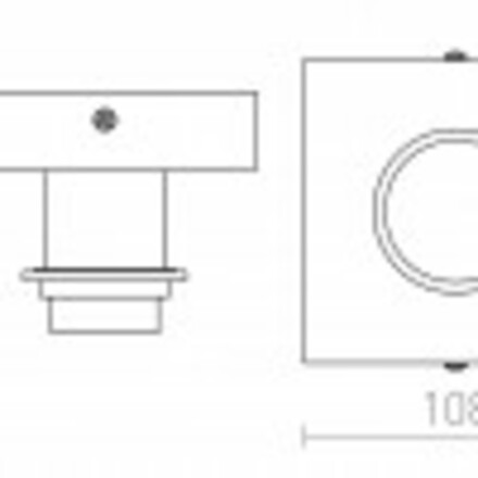 RENDL SOLO SQ stropní základna chrom 230V E27 53W R12584