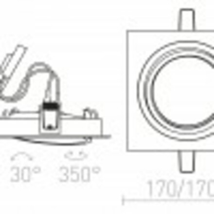 RENDL PASADENA G53 SQ I černá 12V G53 50W R12702