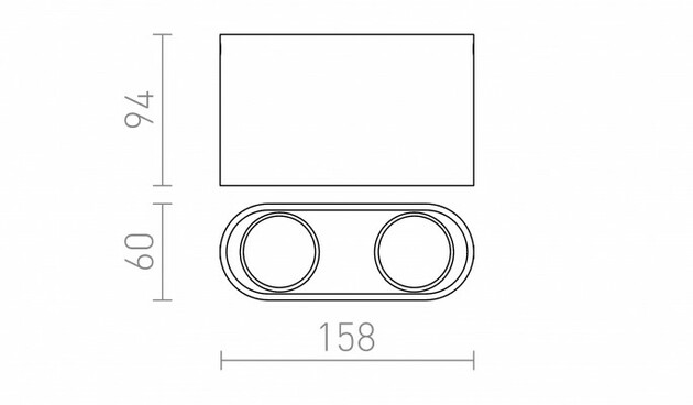 RENDL MANTOVA II stropní matná bílá 230V GU10 2x35W R12732