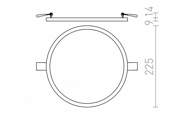 RENDL HUE R 22 zápustná dekor buk 230V LED 24W 3000K R12774