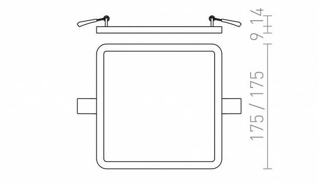 RENDL HUE SQ 17 zápustná matný nikl 230V LED 18W 3000K R12783