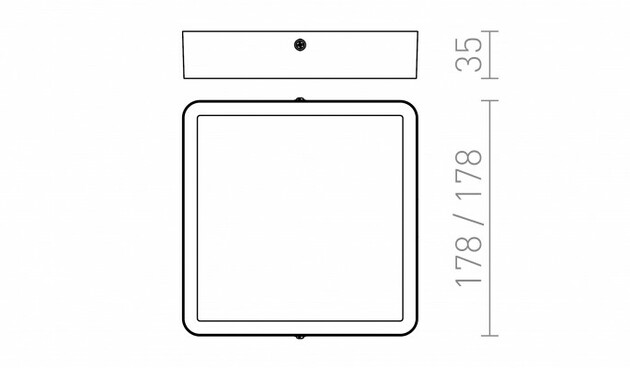 RENDL HUE SQ 17 stropní chrom 230V LED 18W 3000K R12812
