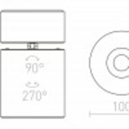 RENDL CONDU stropní chrom 230V LED 20W 24° 3000K R12841