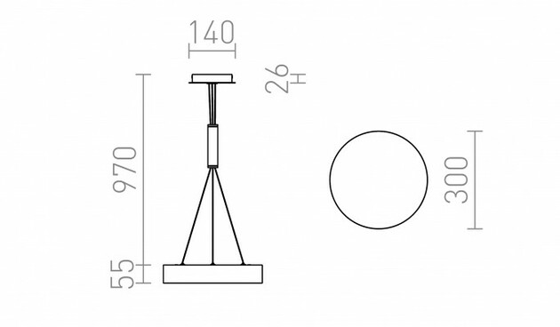 RENDL LARISA R 30 závěsná bílá 230V LED 30W 3000K R12846