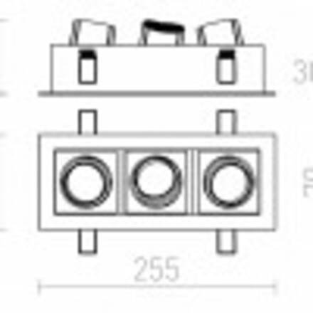 RENDL BONDY III zápustná bílá 230V LED 3x7W 24° 3000K R12858