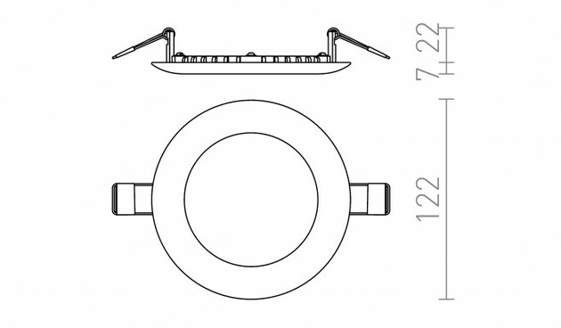 RENDL DADA 12 zápustná bílá 230V LED 6W 3000K R12871